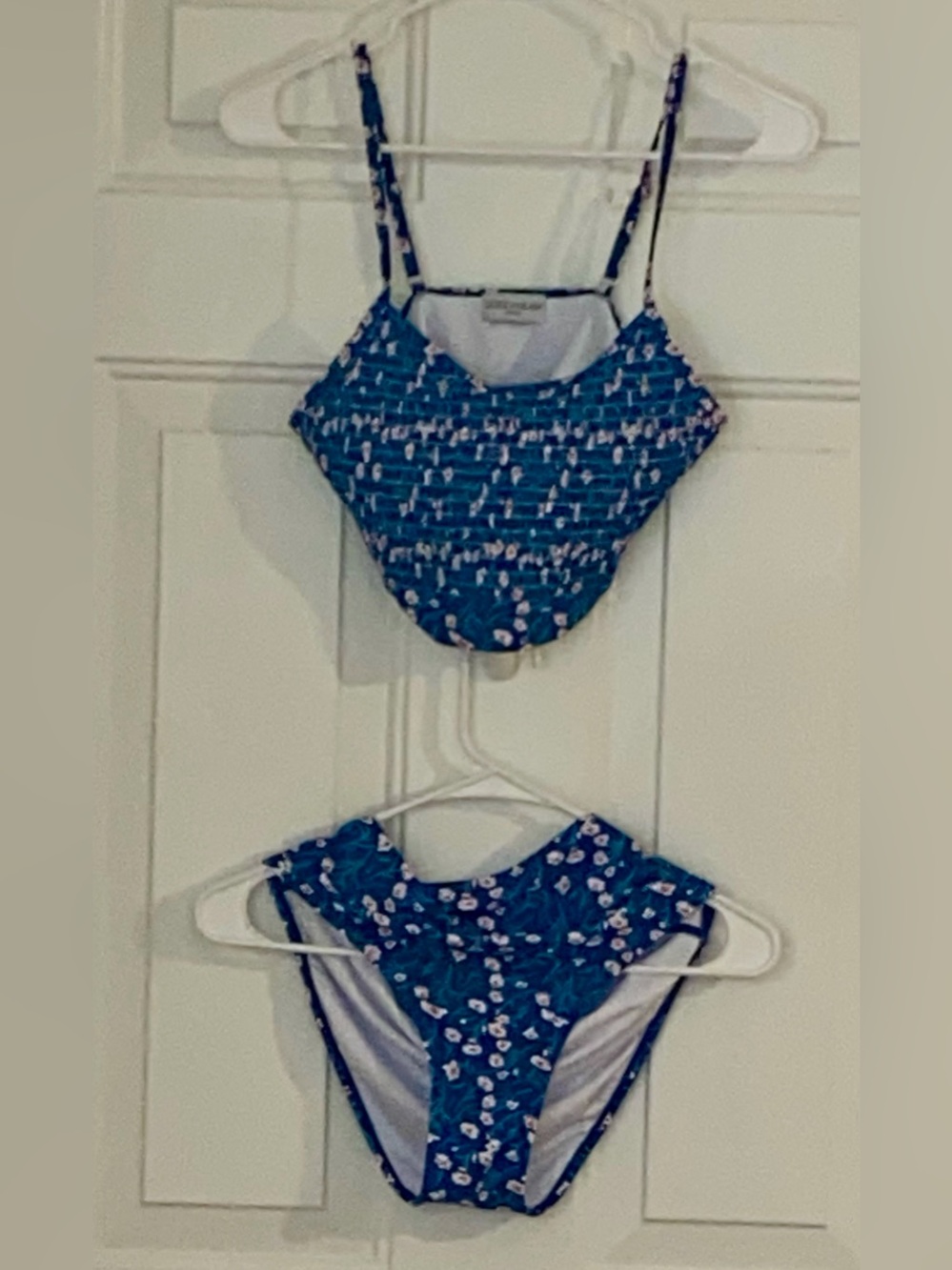 High-Waist Floral Bikini Set in Teal